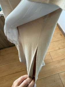 Robe mi-longue beige vintage pour femme, coupe trapèze, respirante, écologique, maxi, été, automne, vintage, lavable, antistatique - Product Image 2