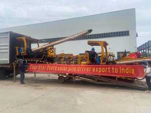 עם מנוע דיזל 70KW תורן גבוה 6 מטר לבניית מפעל PV, Hengxing HXR5 מסלול הידראולי מכונת ריסוק סולארית נהג ערימה - Product Image 3