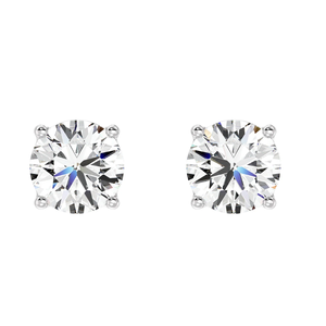 Boucles d'oreilles en diamant de laboratoire de forme ronde de 3 carats certifiées IGI D Color VS Clarity Boucles d'oreilles fines en or massif 14K pour ensemble de bijoux - Product Image 3
