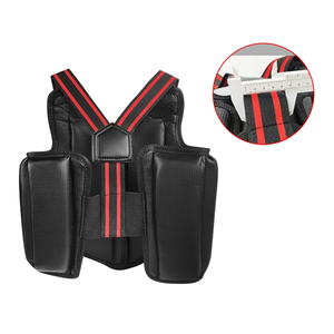 Protector de Pecho Sanda para Taekwondo y Karate, de Cuero PU, Protector de Pecho Abierto, Equipo de Protección para Entrenamiento y Competición, Protector de Pecho Negro Unisex - Product Image 4