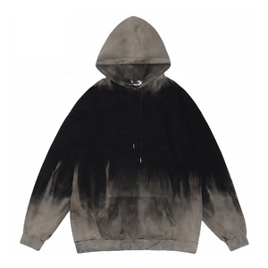 เสื้อฮู้ดดี้ผ้าฝ้ายปักลายฤดูใบไม้ร่วง พิมพ์ลายกราฟิก พิมพ์ลายตามสั่ง ย้อมสีแบบไทได ล้างสีแบบแอซิด ทรงหลวม น้ำหนักผ้า 500 GSM ผ้าฝ้ายฟลีซ 100%  ขั้นต่ำในการสั่งซื้อน้อย - Product Image 1