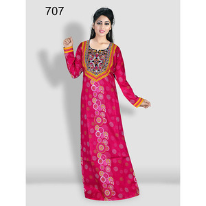 Indian Cotton Floral Printed Women's Summer Maxi Dress Handmade Ethnic <b>Kaftan</b> for Wedding Casual & Sleepwear - Product Image 1