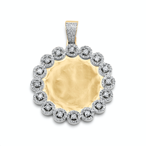 Moissanite Rond Diamant Taillé Véritable Charme Pendentif Homme Plaqué Pendentif Lien Argent Sterling 925 - Product Image 5