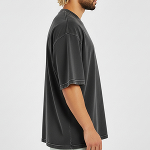 เสื้อยืดเจอร์ซีย์ผ้าฝ้าย 100% คุณภาพสูง หนานุ่ม ซักกรด ลุควินเทจ ทำสีซีดแบบดิสเทรส สำหรับผู้ชายและผู้หญิง - Product Image 6