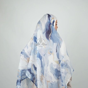 New Manufacturer in Stock Bawal Printing <b>Modal</b> Cotton Hood Ironless Muslim Women Printed Marble <b>Hijab</b> Scarf For Women OEM - Product Image 1