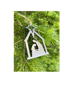 Ornements suspendus de Noël en métal adaptés au décor de Noël de jardin extérieur et à la conception de célébration de maison d'hiver de fête - Product Image 1
