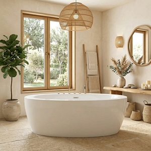 Baignoire Balnéo en Acrylique - FW-M-2002 - Massage Contemporain, Trempage Profond, OEM/ODM pour l'Hôtellerie et l'Habitat - Product Image 1