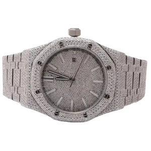 2024 lujo Unisex Vidhi joyería personalizada Hip Hop diamante VVS Moissanite reloj con caja de aleación antigua de 18mm para hombres y mujeres - Product Image 1