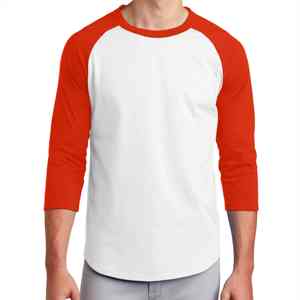 Camiseta raglán lisa con cuello redondo, ropa deportiva de algodón suave, Top para gimnasio, correr, equipo de béisbol, ropa deportiva informal, suministro del fabricante - Product Image 1