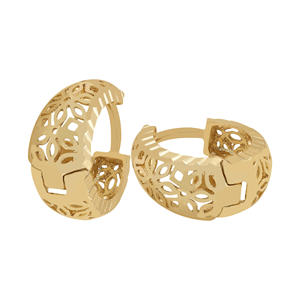 Best <b>Fashion</b> Jewelry Elegant Gold Plated Brass <b>Hoop</b> <b>Earrings</b> Chapado En Oro Oro Laminado for Orthodox Gifts for Global Markets - Product Image 2