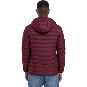 Chaqueta Acolchada con Capucha Unisex Personalizada para Otoño e Invierno, Color Sólido, Cierre de Cremallera, Bolsillos, Frente de Lona, Estilo Formal - Product Image 3