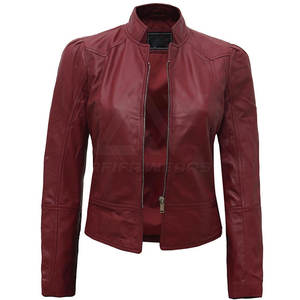 Vente chaude Design Femmes Veste En Cuir Véritable Veste Solide Pour Femmes et Filles - Product Image 5