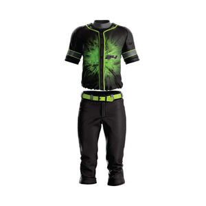 Vente directe d'usine hommes vêtements d'entraînement sportif uniformes de baseball meilleure qualité Polyester tissu fait uniforme de baseball - Product Image 6