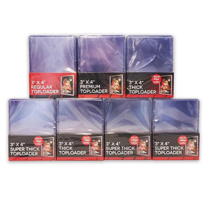 YY Premium Toploader Card Protectors 100 Pack for Trading Cards Plastic Business Card Holder Box - Product Image 2