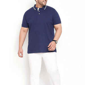 Camisetas de polo informales transpirables lisas de alta calidad para hombre de talla grande multicolor a precio de fábrica - Product Image 5