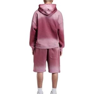 Conjunto de Sudadera con Capucha y Pantalones Cortos de Color Sólido para Hombre, Diseño Nuevo, Verano, Ropa Urbana Personalizada, Transpirable - Product Image 4