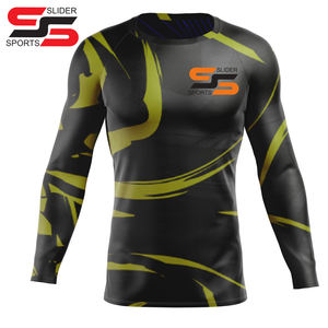 OEM, impression par sublimation, chemises MMA Rash Guard personnalisées, chemises à manches longues et compression à séchage rapide pour hommes - Product Image 4