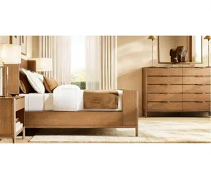 Luxury Hotel Villa Wooden Nightstand  Convertible Modern Open Bedroom Storage Sideboard for Home Wine or Apartments