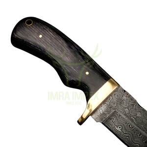 Cuchillo de caza Bowie de acero de Damasco hecho a mano, cuchillo de Camping multiusos para exteriores de alta calidad con funda - Product Image 6