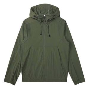 Solid Color New Design Lightweight Canvas Stand Collar Front Logo Windbreaker Sport Coat Waterproof Breathable Quick Dry <b>Jacket</b> - Product Image 3