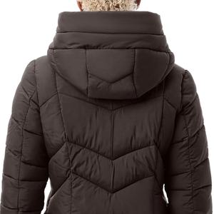 Manteau d'hiver matelassé à capuche long et imperméable pour femmes personnalisées avec remplissage en polyester 2024 Fashion Outdoor - Product Image 2