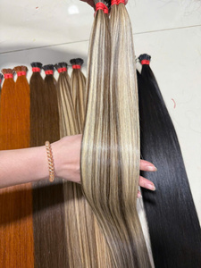 Extensions de cheveux humains à kératine I-Tip AZURA HAIR, cheveux vierges Remy, adaptées aux cheveux longs, double trame, toutes couleurs, fabrication machine, Vietnam. - Product Image 3
