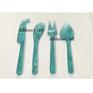 Usine vente directe résine couteau à fromage ensemble marbre Texture résine couverts Premium fromage outils maison hôtel Restaurant vaisselle - Product Image 2