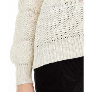 Felpa con Cappuccio in Maglia Mista American Rag per Ragazzi, Bianca, Taglia Media - Top Corto Traspirante con Motivo 3D e Colletto con Cappuccio da Donna - Product Image 3