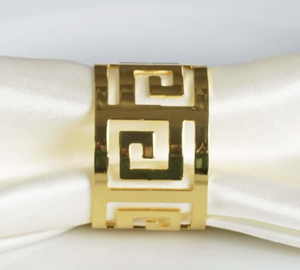 Rond de serviette en métal le plus populaire Accessoires de salle à manger dorés Anneaux de serviette de restaurant de mariage pour la fête à la maison et les hôtels Vaisselle - Product Image 1