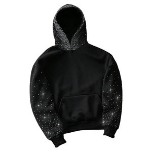 Sudadera con capucha unisex de forro polar con detalles brillantes, ideal para la moda de invierno y producción en masa. - Product Image 1