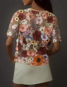 Camisetas de Punto Lavadas para Mujer, Bordado de Estrella Vintage, Estilo Y2K, Manga Corta, Tops Casuales, Ropa Urbana Unisex, 100% Algodón - Product Image 2