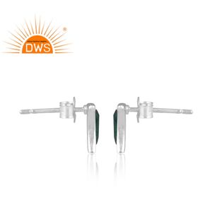 Última tendencia fina plata esterlina natural verde ónix piedra preciosa Horne diseño personalizado joyería fabricante - Product Image 3