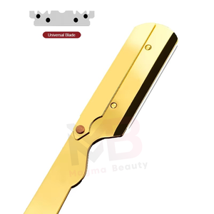 Hot Selling Electroplating <b>Single</b> <b>Blade</b> <b>Razor</b> Manual Barber Shop <b>Razor</b> Shaving Knife Cut <b>Razor</b> for Men Face Hair Removal - Product Image 5