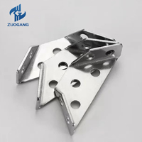 Supports d'angle multifonctionnels en acier inoxydable triangulaires pour meubles, étagères et fixation du bois