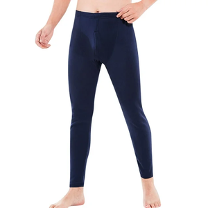 Leggings Largos para Hombre, de Color Sólido, Transpirables, con Cintura Elástica, Mezcla de Algodón y Spandex - Product Image 1