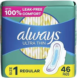 Almohadillas diurnas con alas Always Ultra Thin, tamaño 1, regulares, sin perfume, 46 Ct - Product Image 5