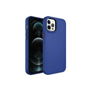 Étui rigide de luxe bleu marine avec cadre métallique pour iPhone 12 Pro Max, coque de protection pour téléphone portable - Product Image 1