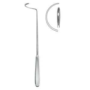 Aguja de ligadura Deschamps profesional, instrumentos de sutura quirúrgica médica izquierda derecha afilada, instrumentos para heridas, 215mm, OEM - Product Image 6