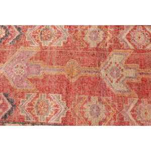 Tapis turc Herki rouge uni, 2,2 x 11,6 pieds, type runner - Product Image 5