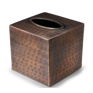 Standard Design Antique Color Square Shape Handmade <b>Hammered</b> Stainless Steel Metal Fancy Tissue Box <b>Holder</b> - Product Image 1