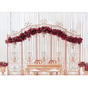 Metal Arch Frame for Wedding <b>Backdrop</b> Latest Metal <b>Backdrop</b> Wedding Gate Arch Wedding <b>Backdrop</b> <b>Gold</b> Arch Metal Frame - Product Image 1