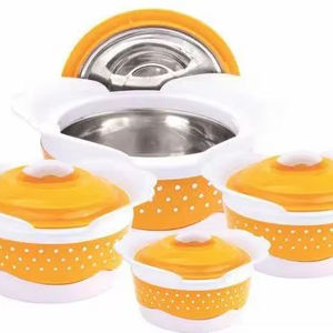 Ensemble de casseroles isothermes en acier inoxydable ANAX 1200/2000/3300/4500 mL Forme ronde Utilisation domestique Ensemble de qualité supérieure de 4 pièces - Product Image 1