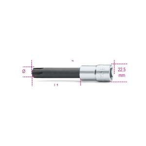 Llave con insertos pulidos cromados de 1/2 pulgada con accionamiento cuadrado hembra para tornillos de cabeza hexagonal - Product Image 1