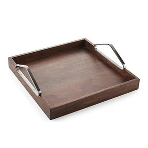 Bandeja de Servicio Rectangular de Madera Maciza de Diseño Personalizado al por Mayor - Bandeja de Servicio de Alimentos Portátil para Cocina - Product Image 5