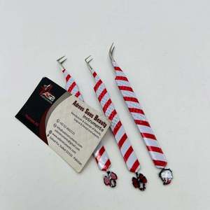 Pinzas para Extensión de Pestañas de Navidad, Punta de Fibra, Agarre Fuerte, Acero Inoxidable, Probadas a Mano, con Logotipo Personalizado - Product Image 6