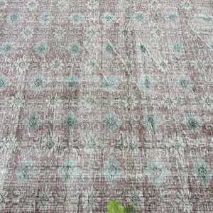 Turkish Vintage Rug 6x10 ft (182x305 cm), <b>Red</b> <b>Wool</b> Rug - Product Image 5