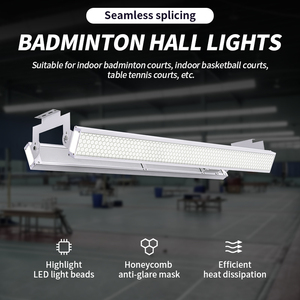 Nouvel éclairage LED intérieur pour terrain de badminton, éclairage LED anti-éblouissement pour terrain de <span class=keywords><strong>padel</strong></span>, luminaire sportif rectangulaire suspendu pour salle de sport - Product Image 1