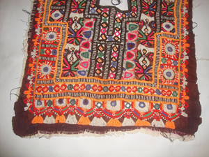 Afghani Baloch Vintage tribal BANJARA cuello yugo mujer moda bordado espejo trabajo apliques parche costura artesanía cuello yugo - Product Image 3