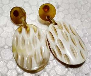 Fabricants de bijoux fantaisie : Boucles d'oreilles en corne de buffle au design unique, nouvelle forme, artisanat naturel - Product Image 4