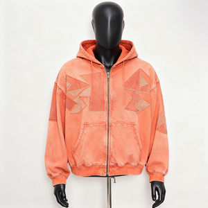 Sudadera con Capucha Personalizada de Algodón 100% Pesado con Bordado de Parche Personalizado para Hombre, Estilo Urbano, Corte Cuadrado - Product Image 1